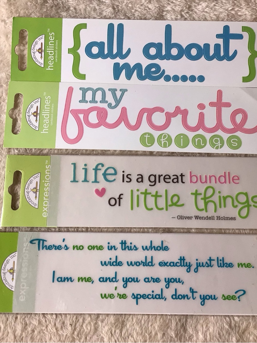 Colorful Phrase Stickers & rub-ons